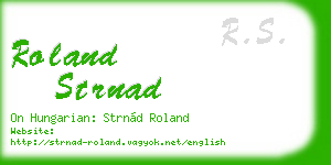 roland strnad business card